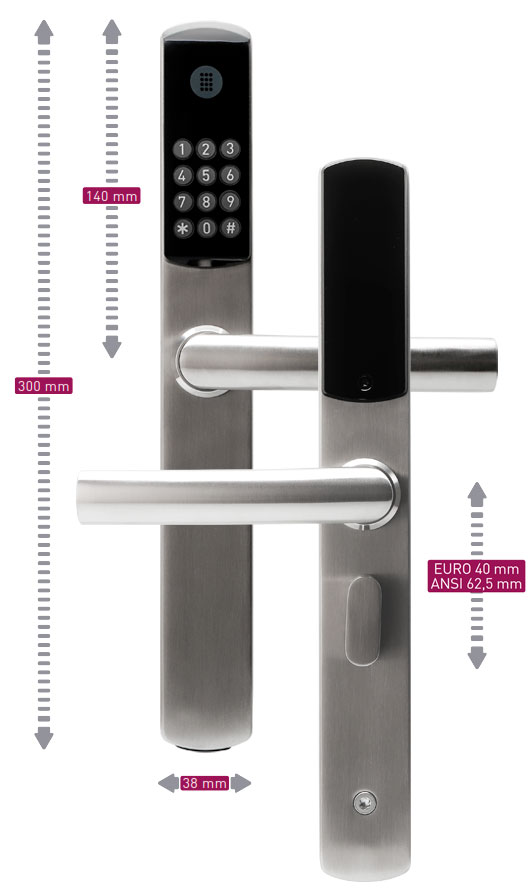 Serrure Électronique d’Hôtel SLIM CODE - Dimension